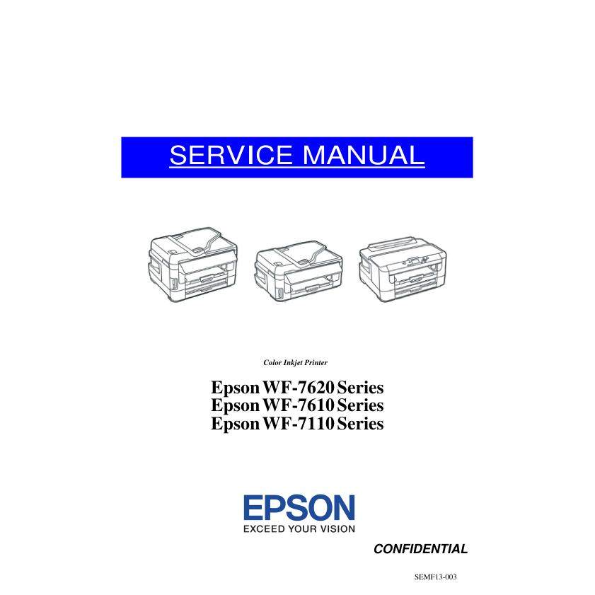 爱普生 WF-7620 WF-7610 WF-7110 喷墨打印机英文维修手册