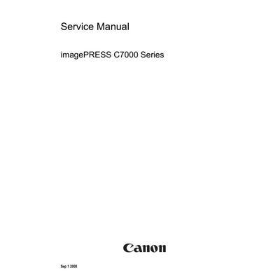 佳能 image PRESS C6000 C6000VP C7000VP 彩机英文维修手册