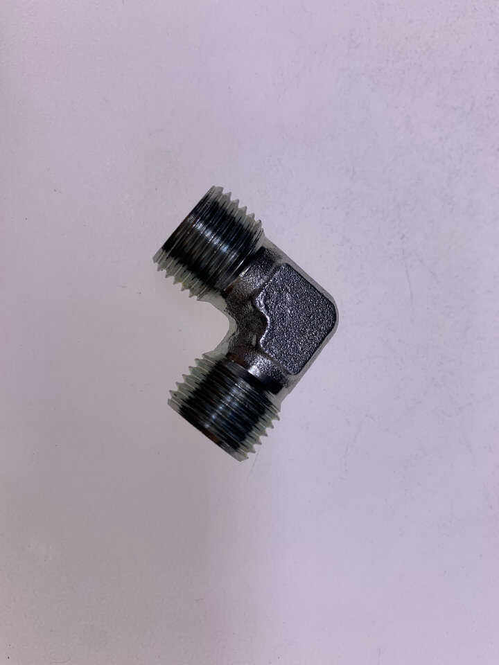 液压接头外丝弯头1c9-16m16*1.5h型卡套高压油管过渡接头碳钢镀锌