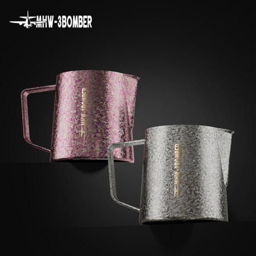 MHW-3BOMBER轰炸机纯钛拉花缸 专业咖啡打奶缸抑菌打奶泡杯600ml