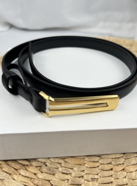 壹shoes/女生牛皮.纯铜扣.腰带女极简款