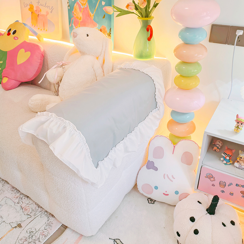 欧式纯色沙发两侧扶手垫棉麻布艺套罩万能通用家用多功能盖巾简易