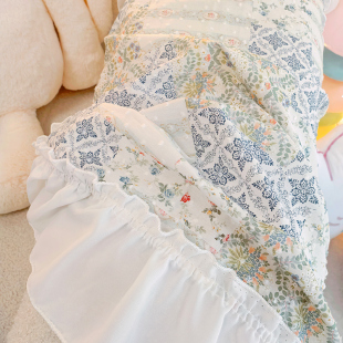 清凉薄款便携式沙发盖巾双人透气棉麻两侧扶手巾单人布罩懒人通用