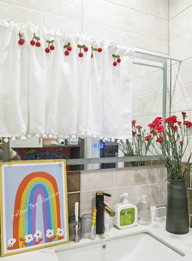 不透人纱白色纱帘镜子遮挡帘化妆镜全身镜防尘帘帘遮丑帘落地镜门