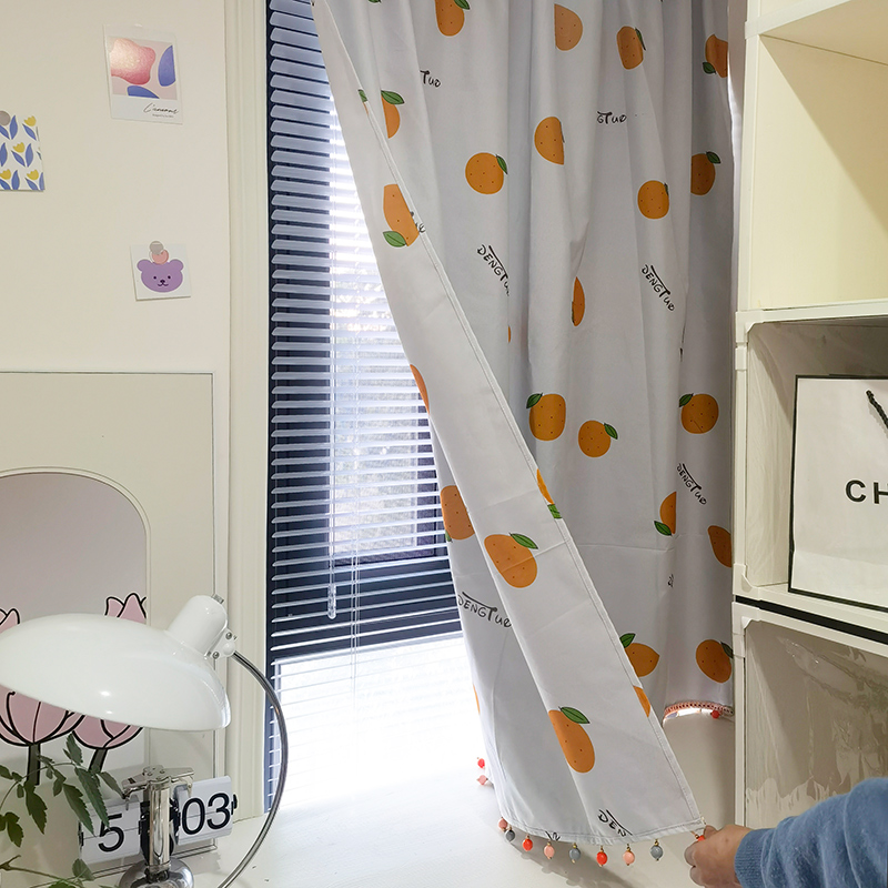 全遮光免打孔小窗帘惠吉美梦布艺