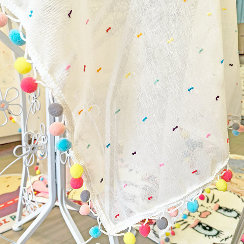 彩色波点茶台桌布法式复古桌垫节日布置场景装饰背景布厨房餐垫