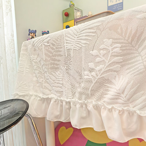 复古风木耳花边特别好看的桌布毛茸茸茶几盖布白色客厅2026新款