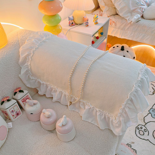 奶油风黄色纯棉透气沙发盖巾侧边扶手保护套靠背盖布一片式不起球