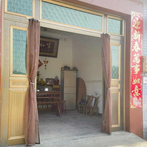 不碍事收拢免打孔粘轨固定大门帘