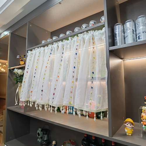 柜类遮挡帘布艺半帘纱帘