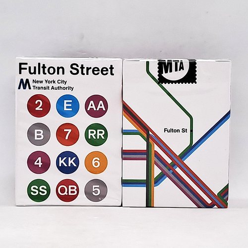 美國原裝進口 WHITE EDITION FULTON STREET MTA 富爾頓街 撲克牌