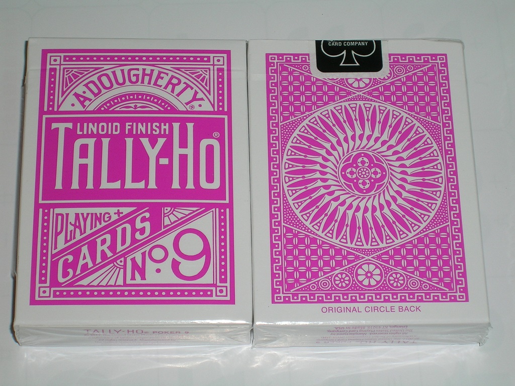 美國進口 TALLY-HO  圓背 特制 粉紅背 撲克牌