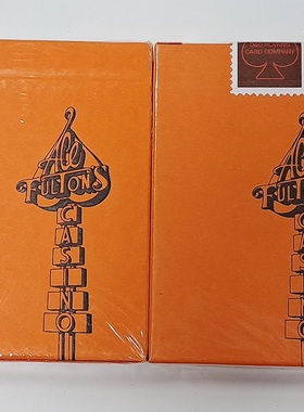 美國原裝進口 ACE FULTON'S 富爾頓 10周年 SUNSET ORANGE 撲克牌