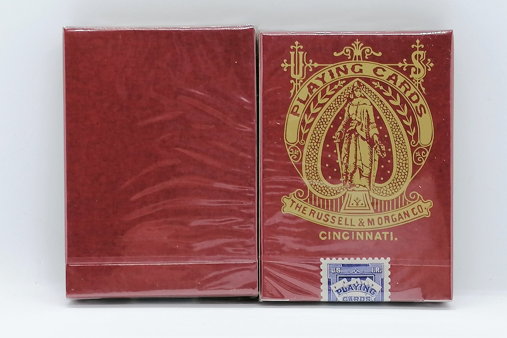 美國 Late 19th Century Square Faro Gilded 紅色 收藏 撲克牌