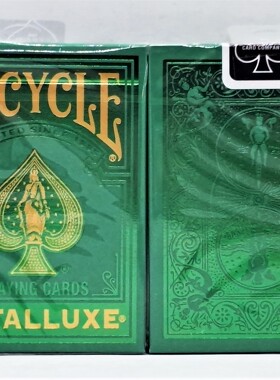 美國原裝進口 Bicycle Metalluxe Green (2022) 花切收藏 撲克牌