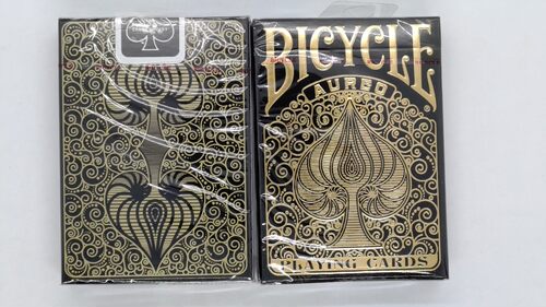 美國原裝進口 Bicycle Aureo 黑 光環 花切收藏 撲克牌