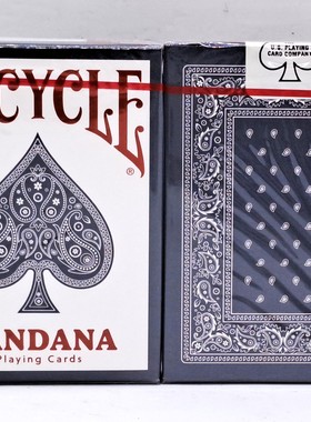 美國進口 Bicycle Bandana Stripper 頭巾 藍色梯型 限量撲克牌