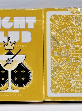 美國 Nightclub 香檳版黃色 夜總會 Riffle Shuffle 花切撲克牌