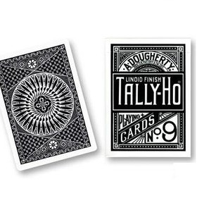 美國進口 TALLY HO 黑色 圓背 特制 撲克牌