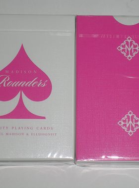 美國原裝進口 E公司 Pink Madison Rounders 粉色赌王 撲克牌