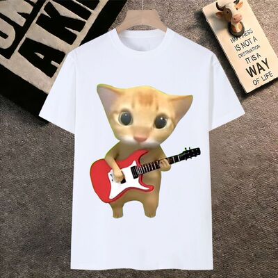阿米嘎蒂朵喵喵表情包2026短袖t恤女爱你的鼻孔喵喵meme猫猫学生