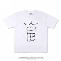 I LOVE SH I love Shanghai Fun Short-sleeved T-shirt Summer Pure Cotton Half-sleeved Trendy and niche design men's and women's T-shirt thumbnail 4