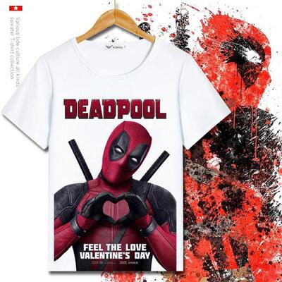 Marvel死侍2周边衣服Deadpool复仇者联盟4同款定制短袖T恤男女夏