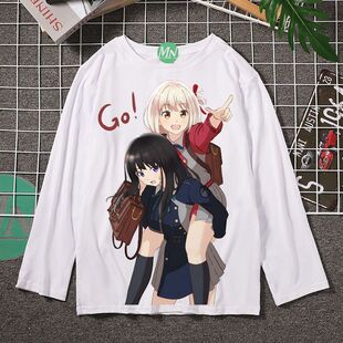 Lycoris Recoil莉可丽丝动漫周边春秋长袖t恤泷奈cos彼岸花女衣服