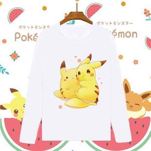 神奇宝贝宠物小精灵宝可梦动漫周边男女春秋季新款长袖T恤衫衣服
