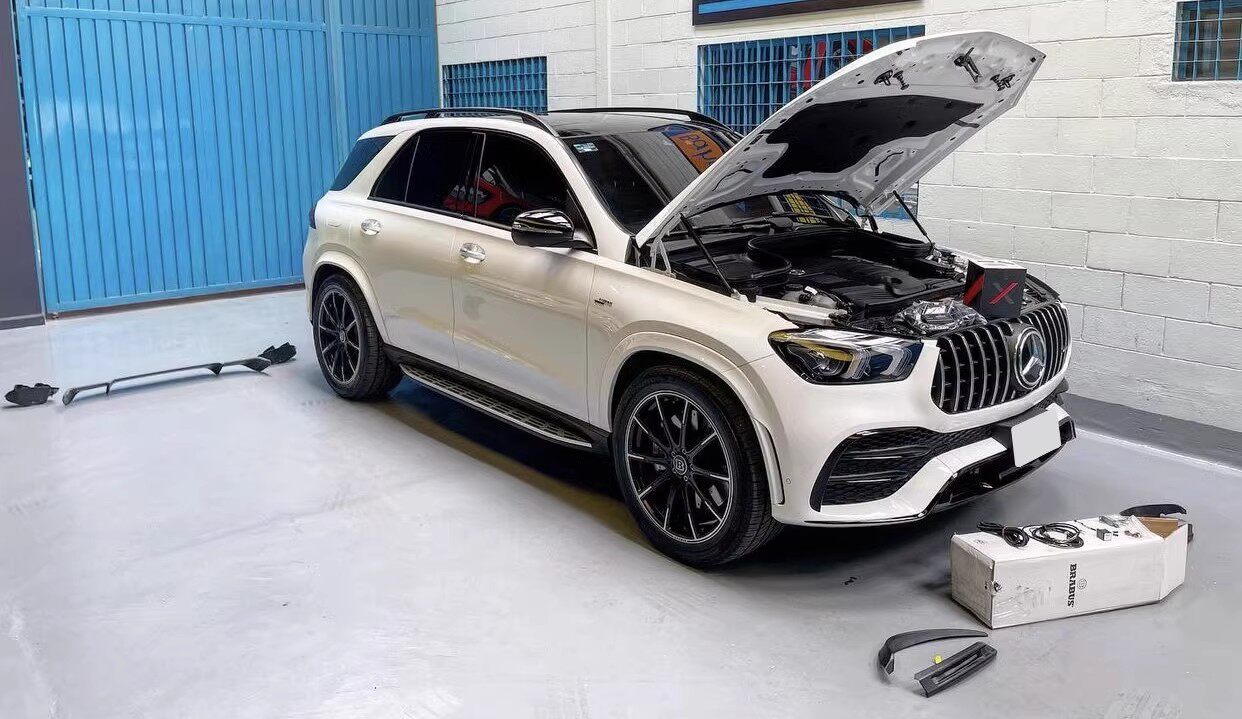 BRABUS D30 奔驰 GLE 巴博斯包围 改装 前杠led 尾翼 后唇 尾喉
