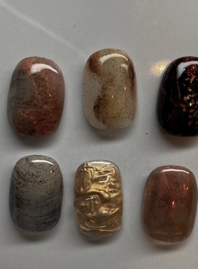 Haven Nail｜高级感砂岩肌理颗粒天然岩粉晕染ins矿粉美甲素材
