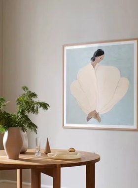 Sofia Lind 小众艺术风格装饰画方形挂画 艺术微喷油画布画廊配画