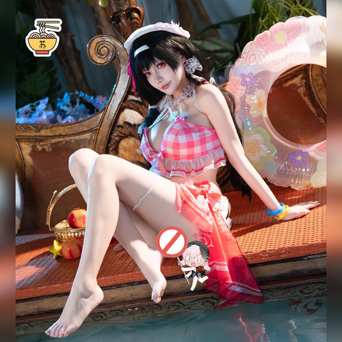鸣潮千咲蜜桃冰泳装cosplay服装
