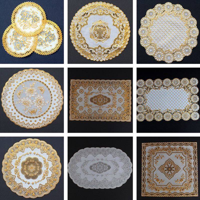 Water cup Ellipse Coffee pad Restaurant rectangle Gilding Table mat pvc Mat Phnom Penh Insulation pad Anti-hot padin the Home Fabric , Table cloth , Placemats  category - from Buy2taobao.com to provide professional Taobao agent buy service