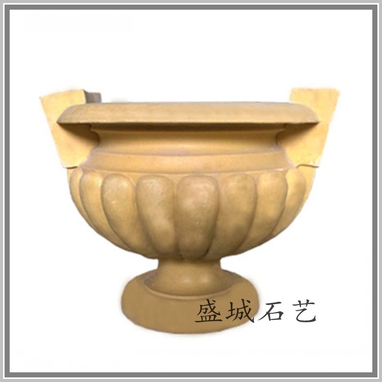 欧式砂岩花盆砂岩浮雕电视背景墙砂岩雕刻