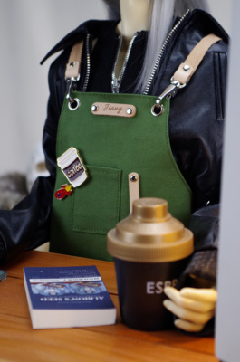 疆眠无梦咖啡师围裙包邮