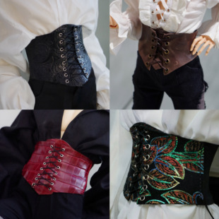 BJD原创娃用复古穿绳腰封三分四分娃衣腰带海盗风宫廷风拍照道具