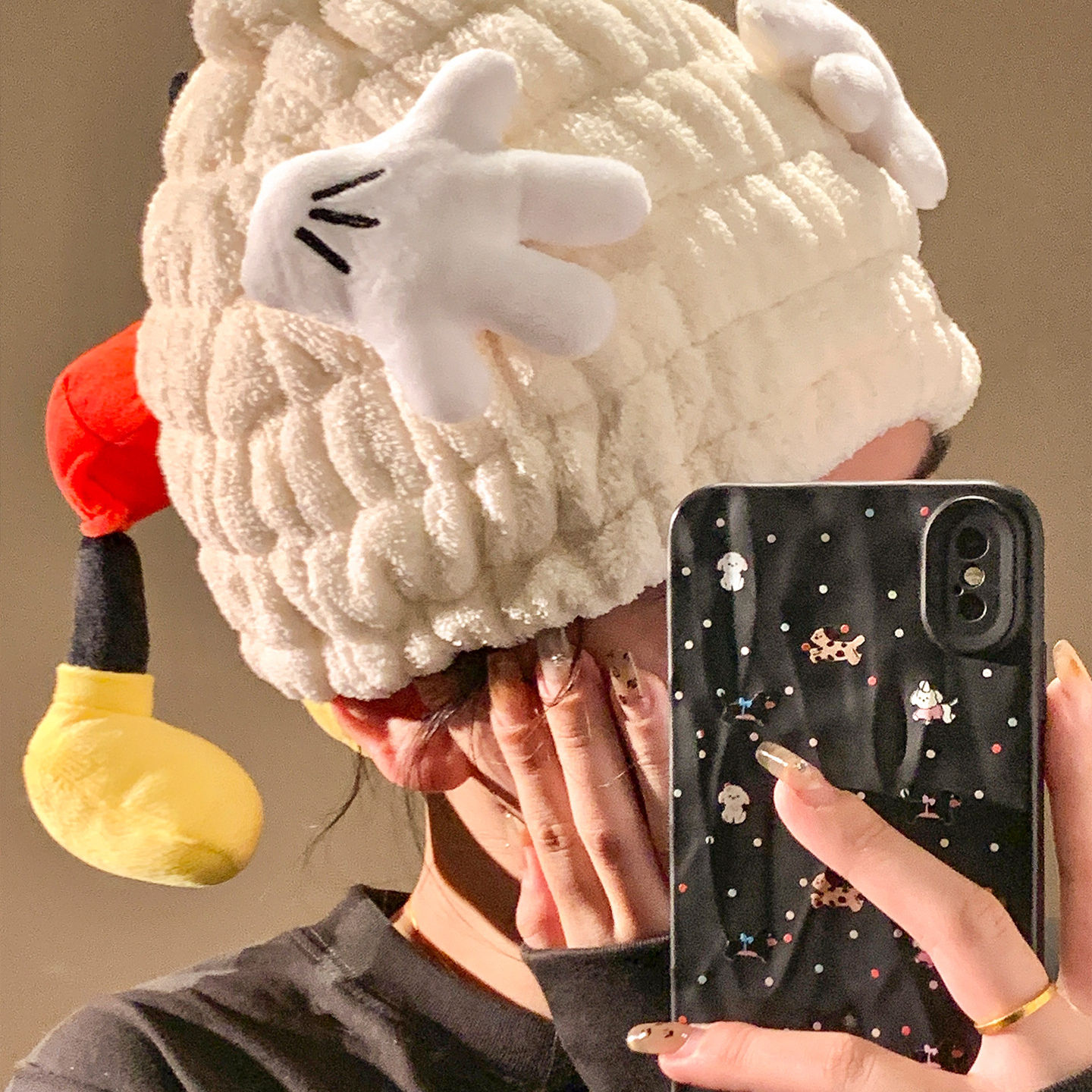 可爱米奇屁屁干发帽女家用超强吸水速干包头发毛巾加厚珊瑚绒浴帽,家庭/个人清洁工具,干发帽/一次性干发帽,淘宝优惠券,粉丝福利购,淘宝优惠卷