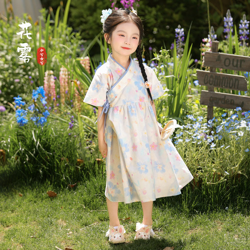 今兮古兮女童夏中国风短袖汉服裙