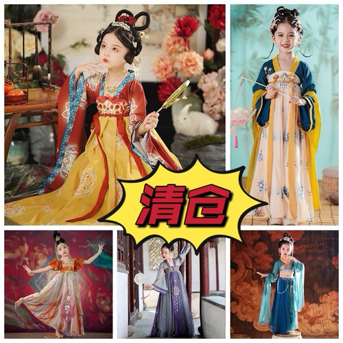 小安鱼女童春秋复原敦煌大袖汉服