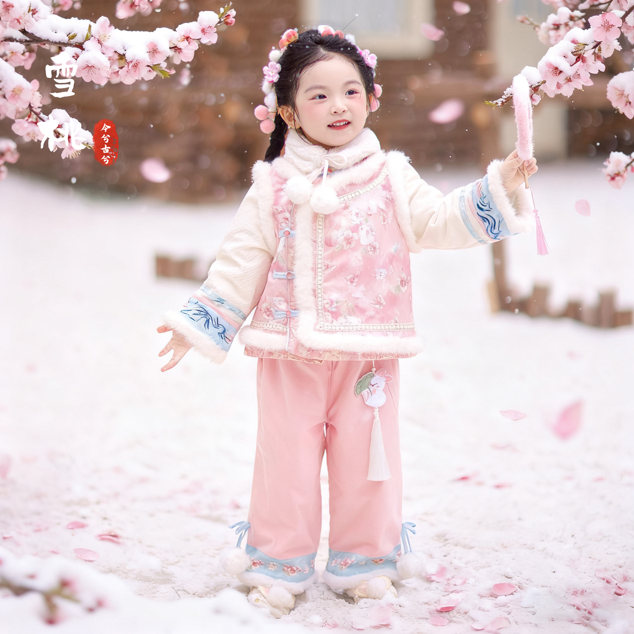 今兮古兮女童冬中国风汉服裤装