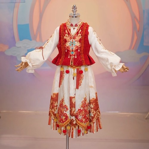 女童小新疆西域风冬汉服连衣裙