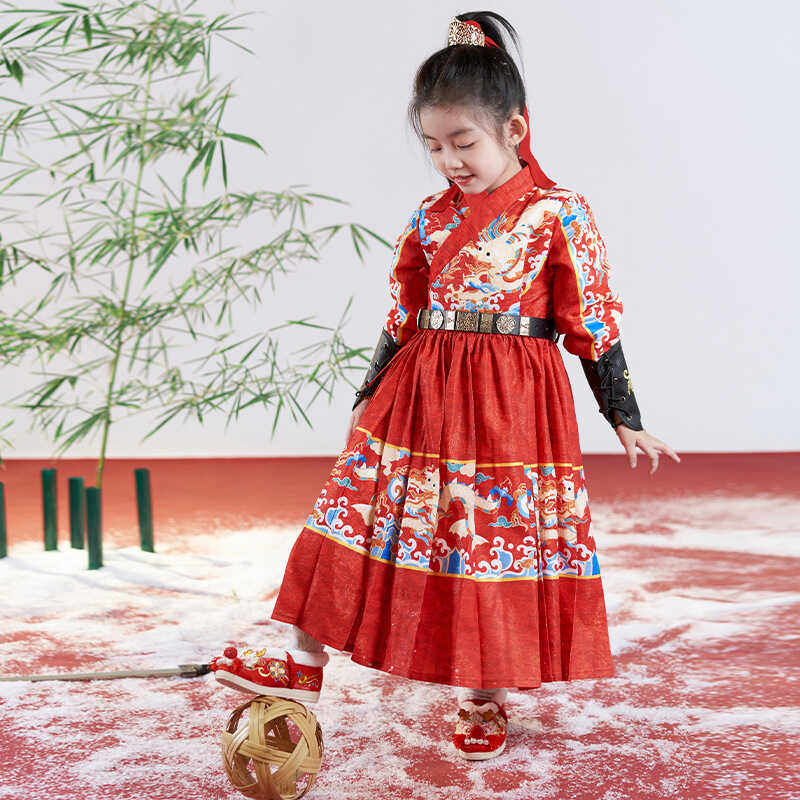 全程锦绣将军令冬款原创明制汉服古装儿童拜年服男童服童装兄妹装