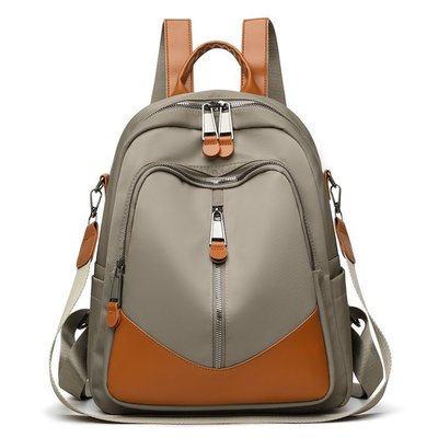 高级感撞色双肩包2026女大容量轻便多功能通勤旅行背包学生书包