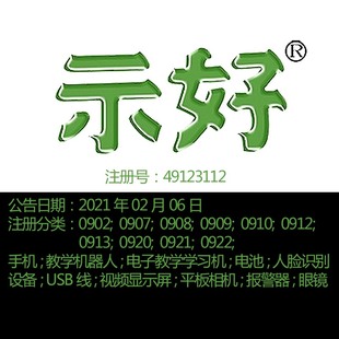 平板相机; 眼镜 ;手机;杭州商标出售 报警器; 示好 09类
