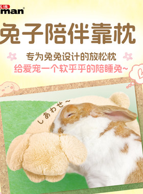【兔子林】日本多格曼小宠安抚抱枕 缓解兔兔情绪陪伴枕 兔兔玩具