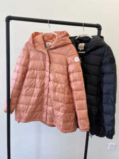 米娜家 欧洲站 清仓现货 A字带帽轻薄款光板保暖羽绒服女 H-3431B