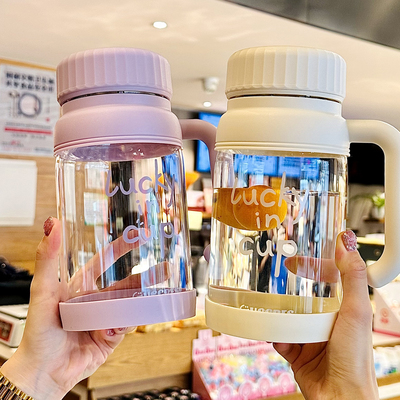 玻璃杯大容量带把手家用水杯