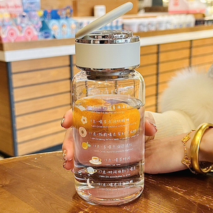 2025款巨好看的杯子女士高颜值水杯高硼硅玻璃杯耐高温分离泡茶杯