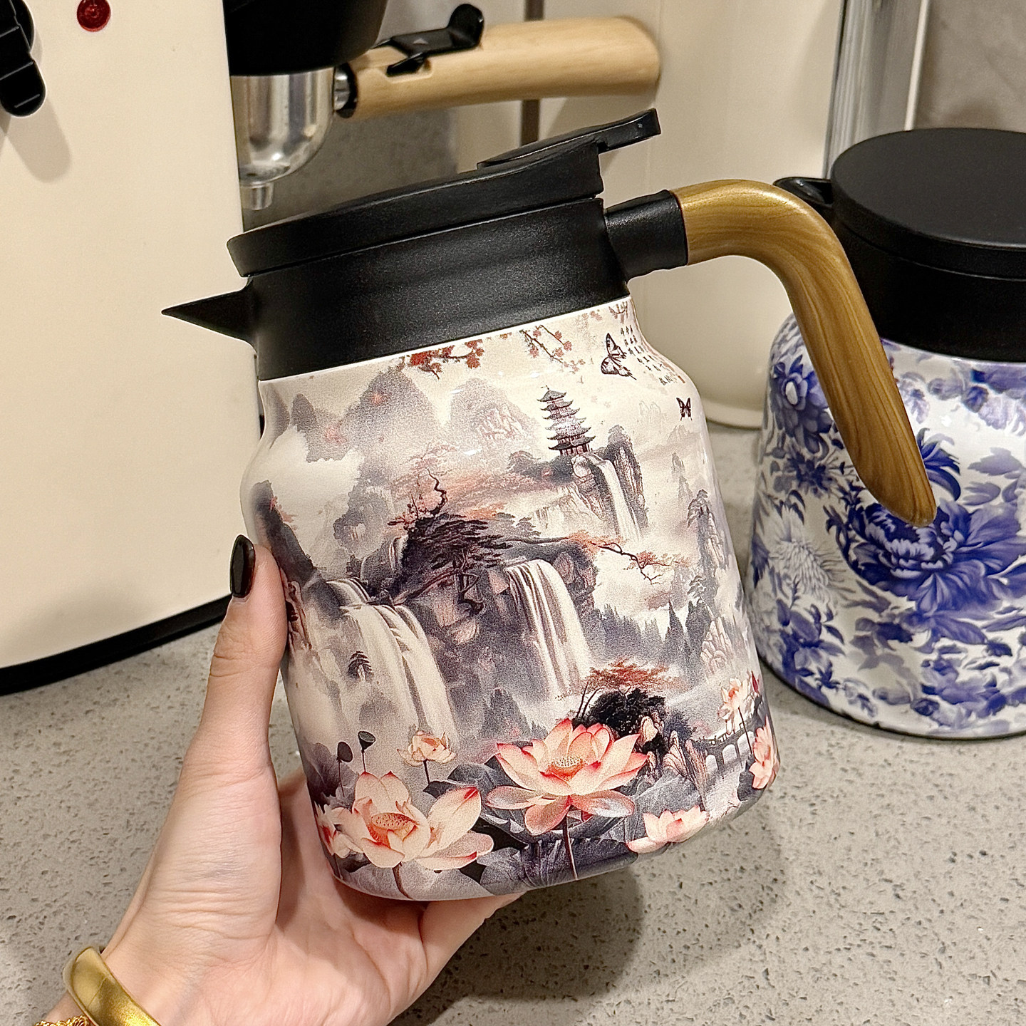 茶水分离焖茶壶不锈钢保温壶大容量2025新款复古家用热水壶热水瓶,餐饮具,保温壶,淘宝优惠券,粉丝福利购,淘宝优惠卷